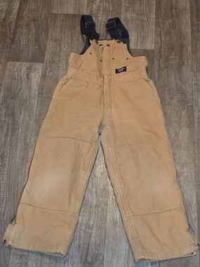 Walls Blizzard Pruf Insulated Bib Coveralls Youth Brown Size Large C7